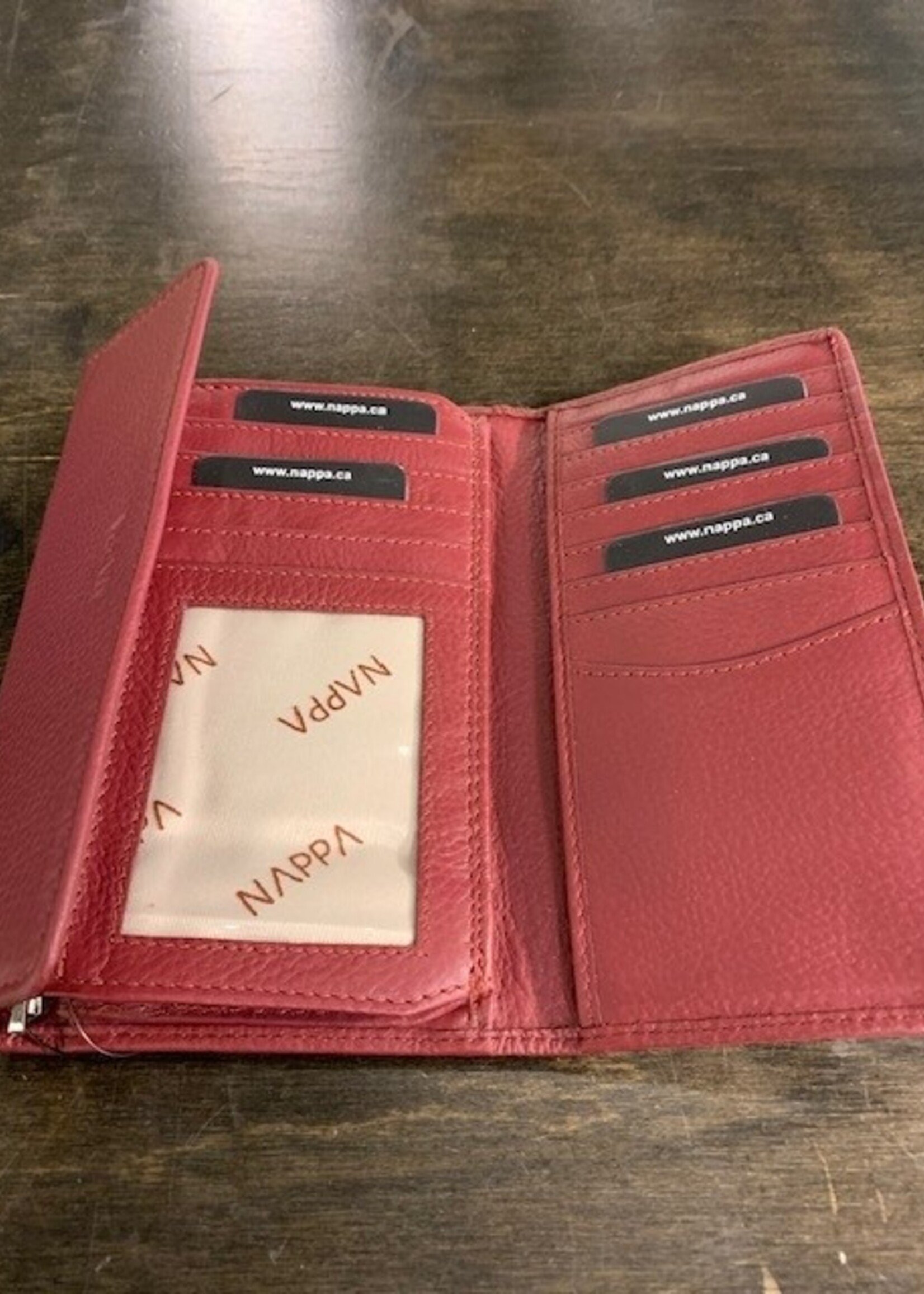 Nappa Denise Classic Leather Wallet * Rio Red