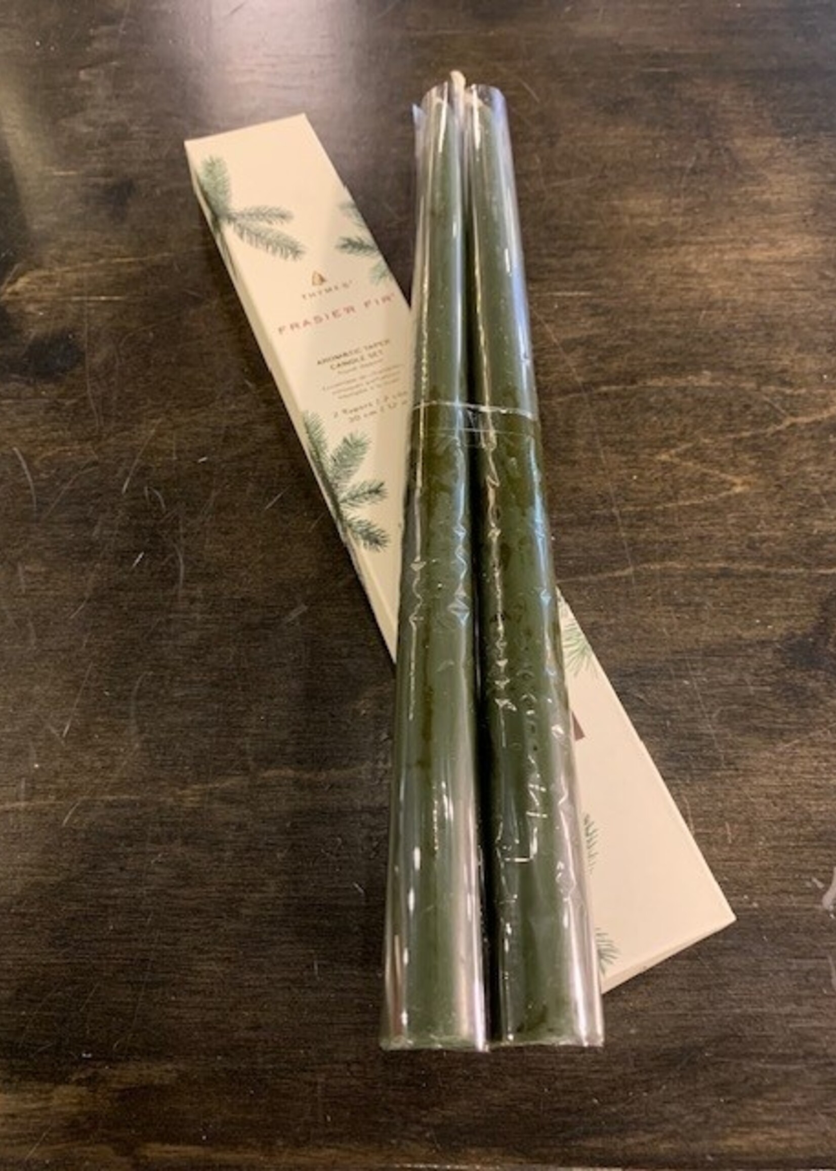 Thymes Fraser Fir Aromatic Taper * Green * Set of 2