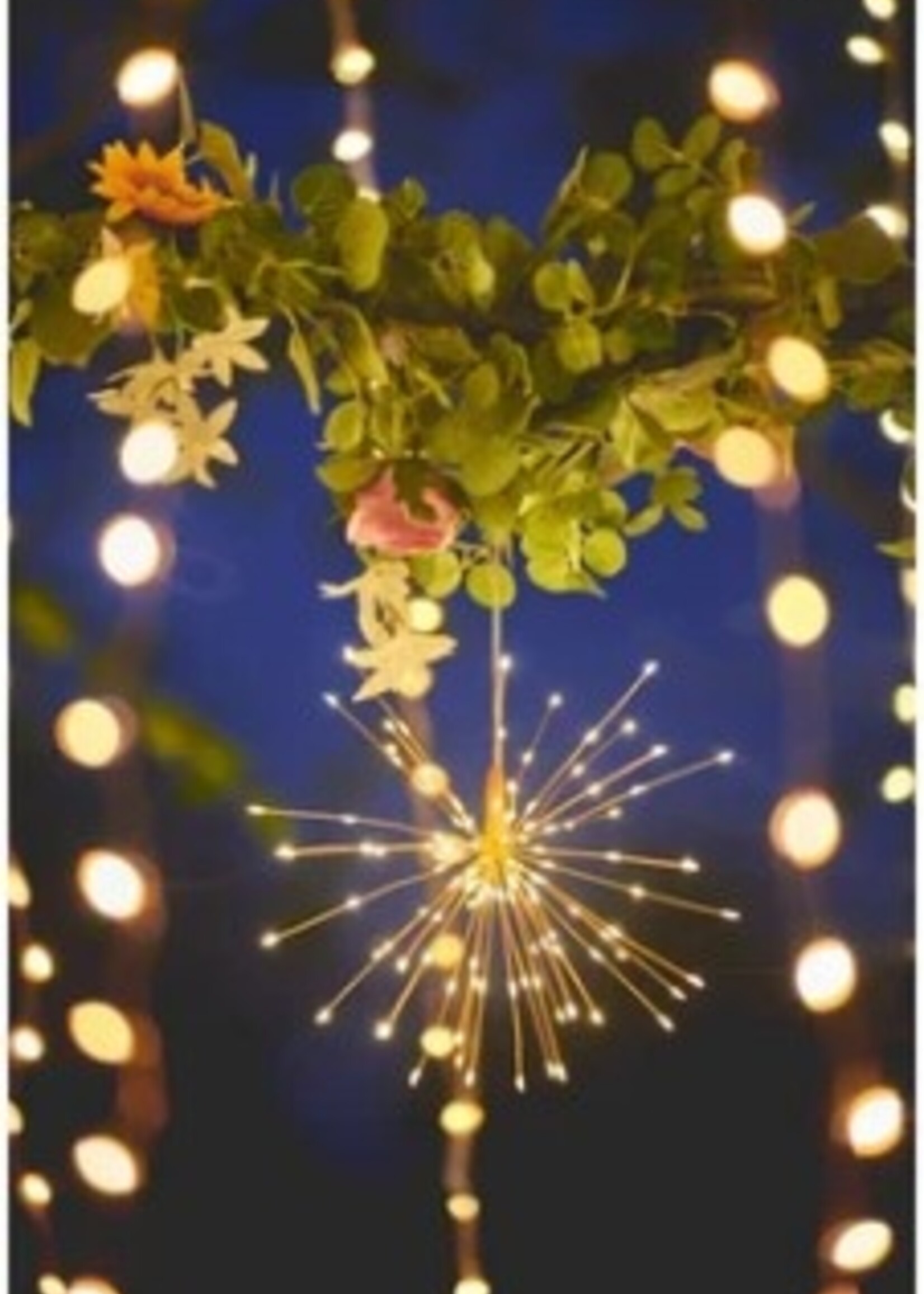 Lumina of London Hanging Starburst Light * Outdoor * Battery Operated * Copper