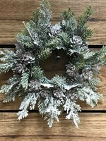Tri W Imports Wreath Candle Holder * 10" D * Pine Cone & Grass