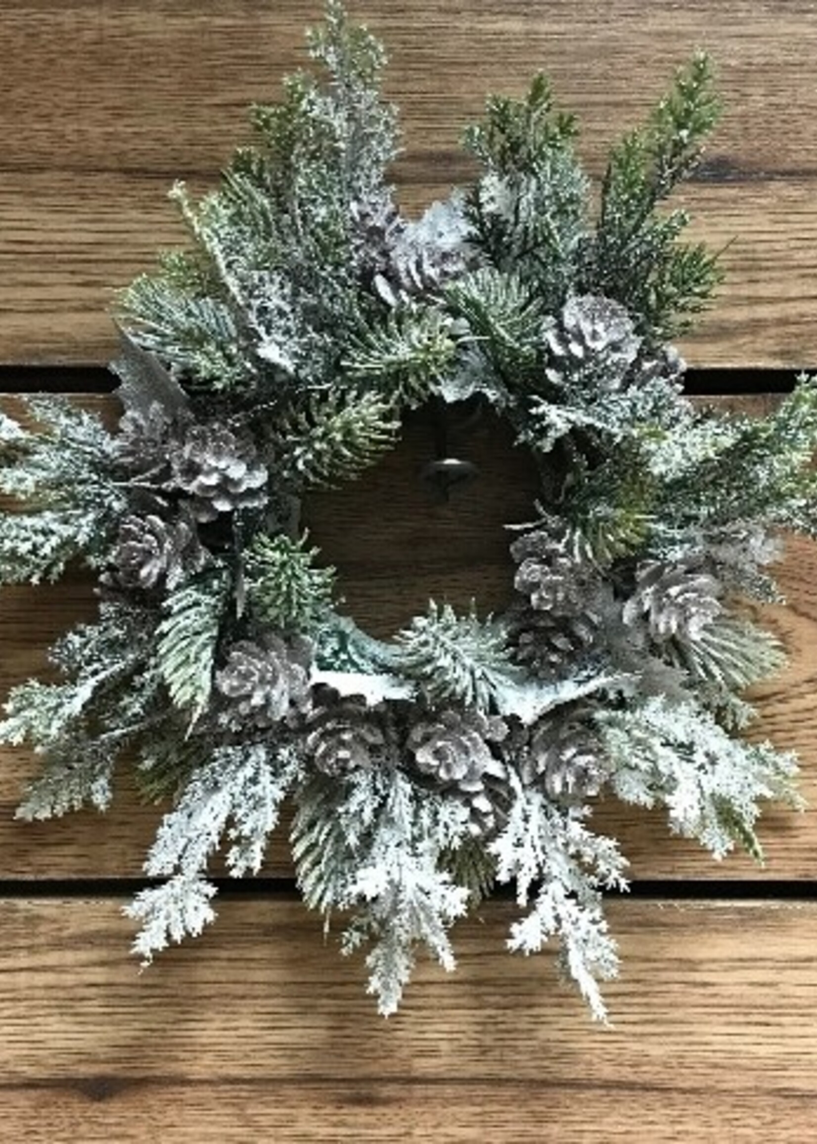 Tri W Imports Wreath Candle Holder * 10" D * Pine Cone & Grass