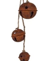 Tri W Imports Jingl Bells * Rust Brown * Three on Jute Rope