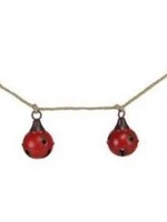 Tri W Imports Six Antique Red Bells on a Jute Hanger * 54" Long