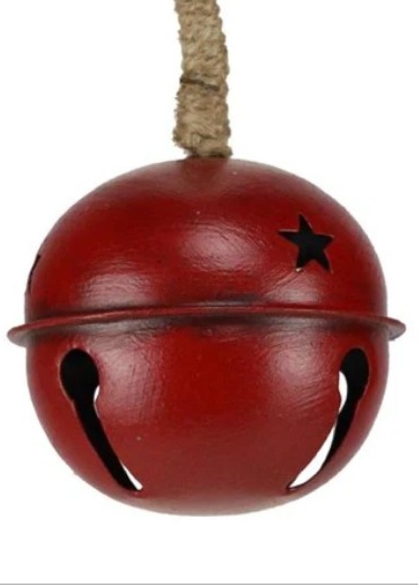 Tri W Imports Antique Red Bells on a Jute Hanger