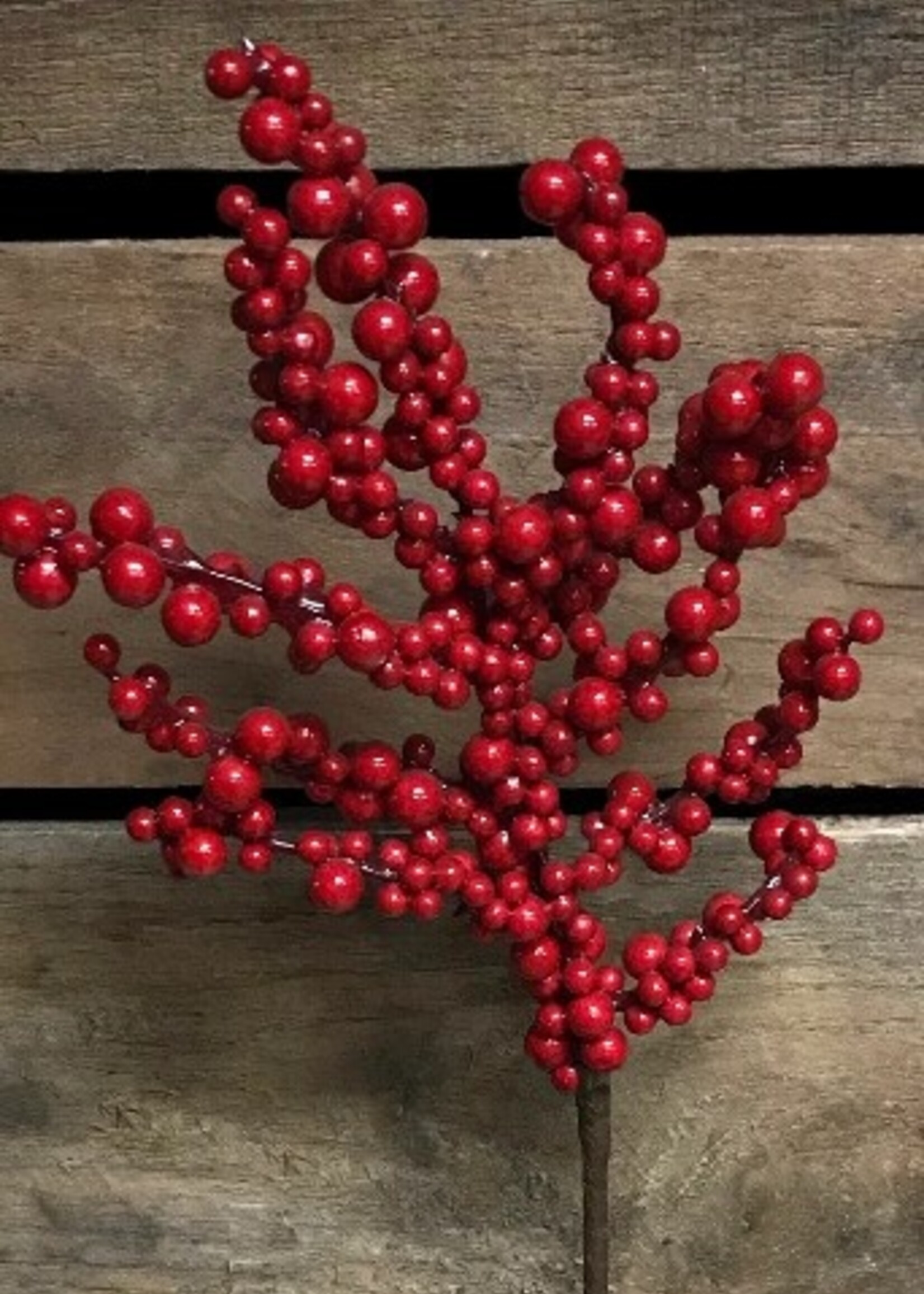 Tri W Imports Red Berry Spray * Outdoor * 13"