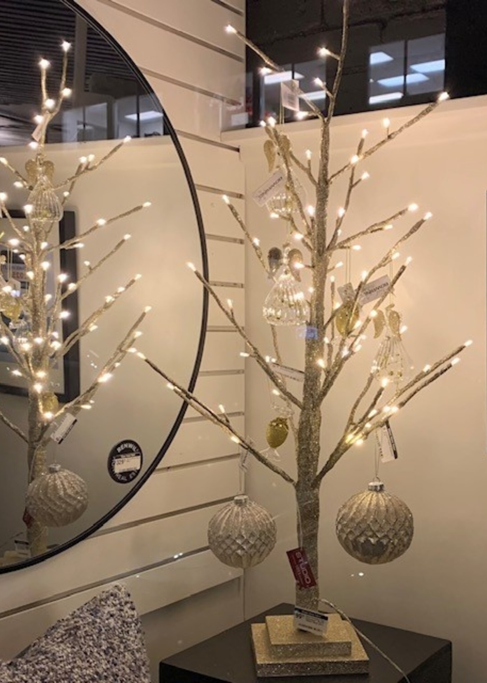 Bowring Glitter Christmas Tree * Champagne * 35.5"H * 78Warm White LED's