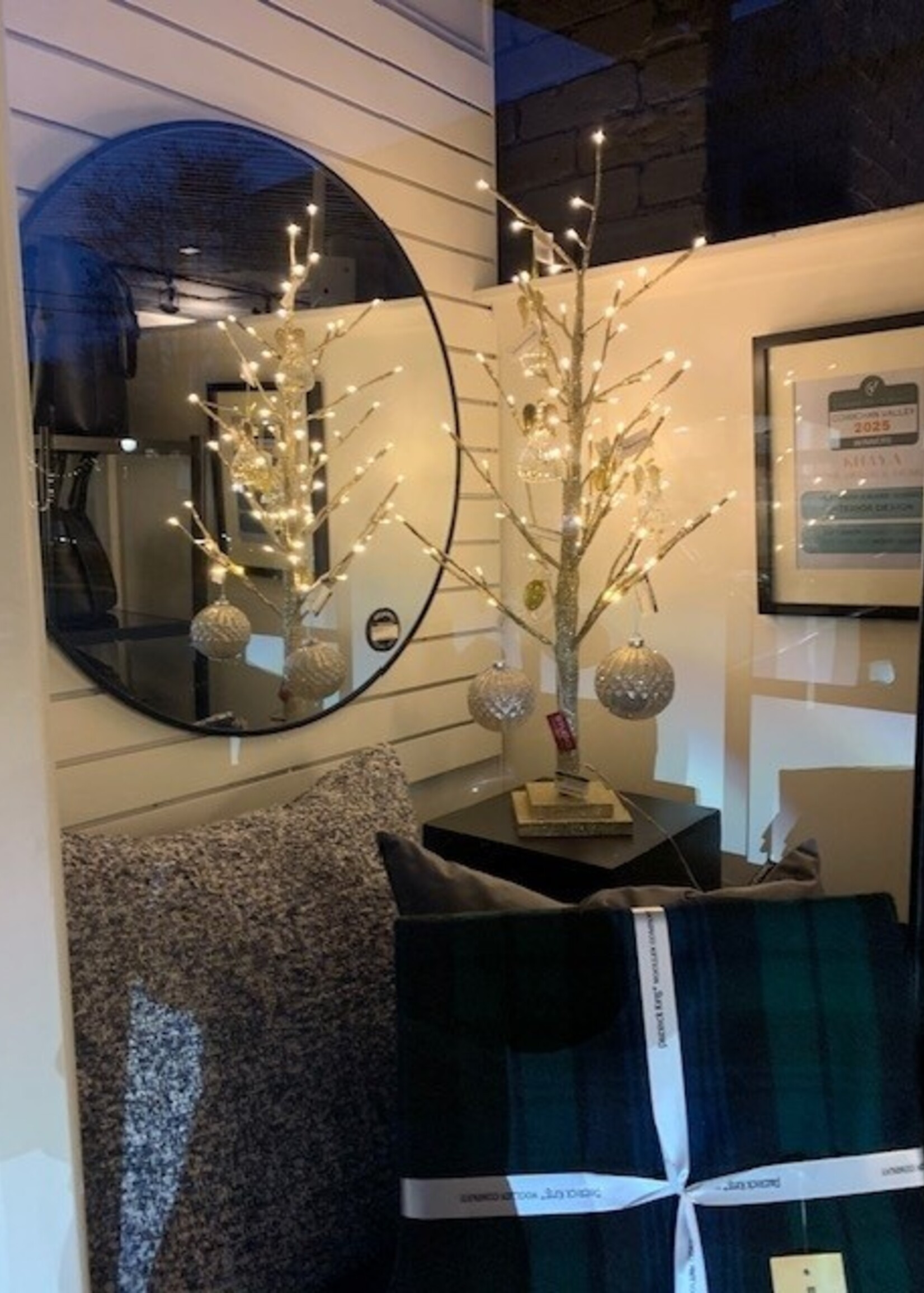 Bowring Glitter Christmas Tree * Champagne * 35.5"H * 78Warm White LED's