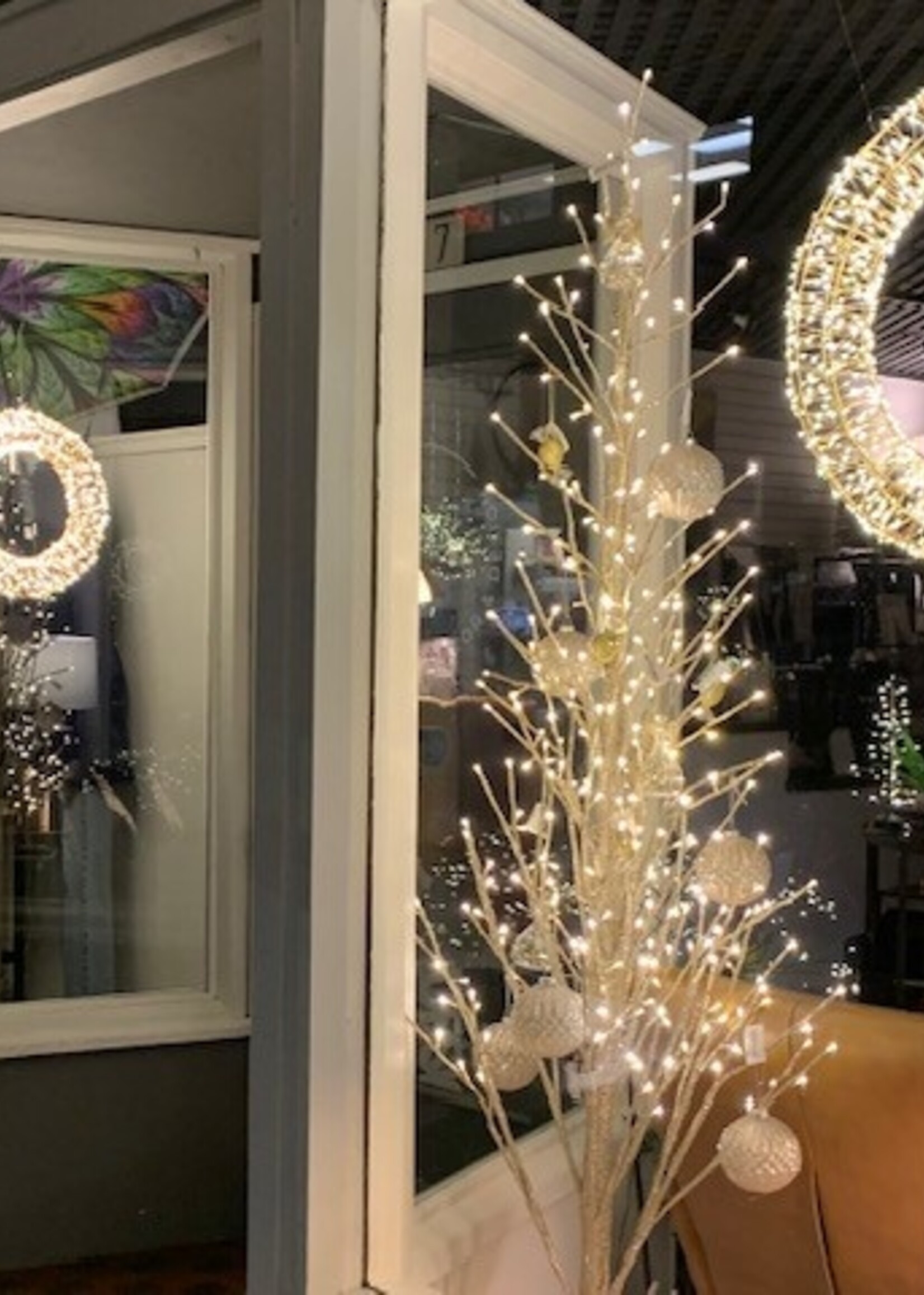 Bowring Glitter Christmas Tree * Champagne * 83" H