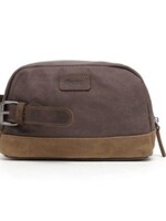 Da Van Waxed Canvas Toiletry Bag * X 383 * Brown