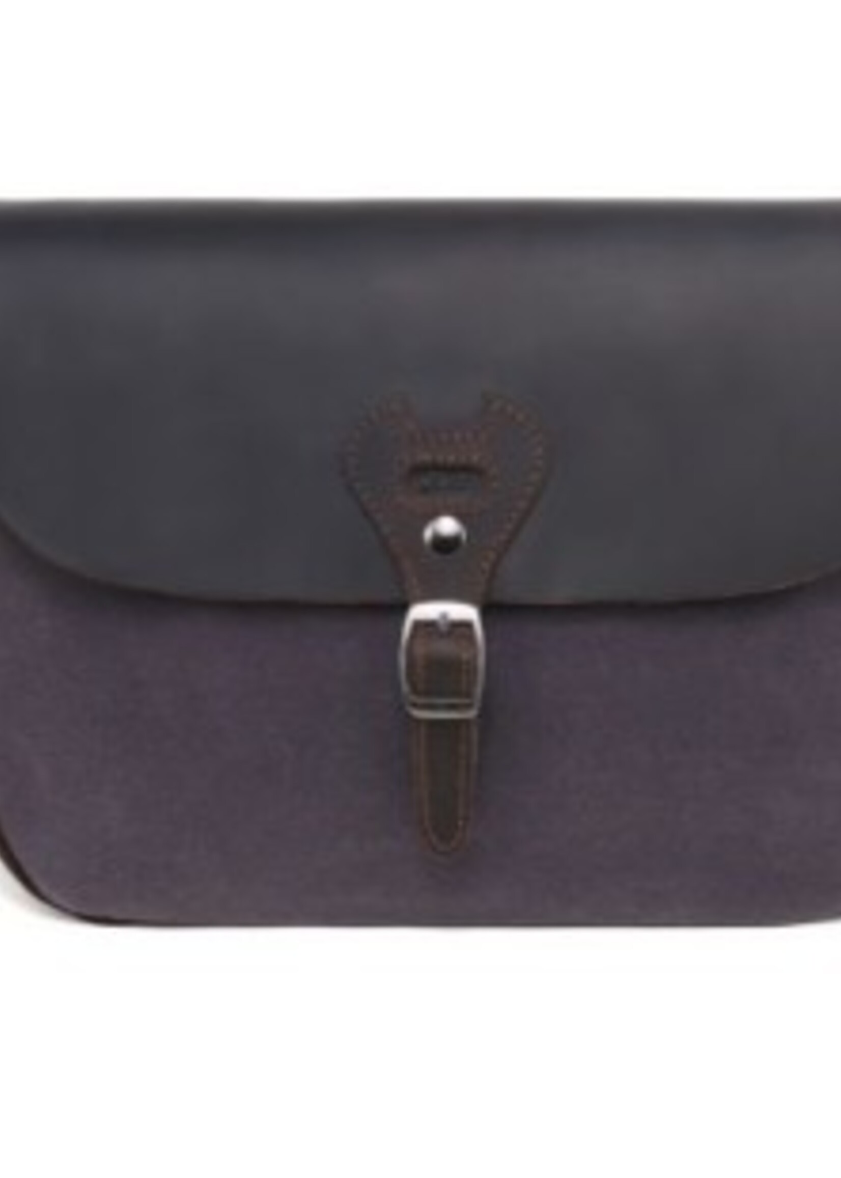 Da Van Waxed Canvas Shoulder Bag with Front Leather Flap Closure * SB578W * Grey