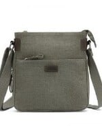 Da Van Canvas Small Crossbody with Leather Trim * SB 609 * Green