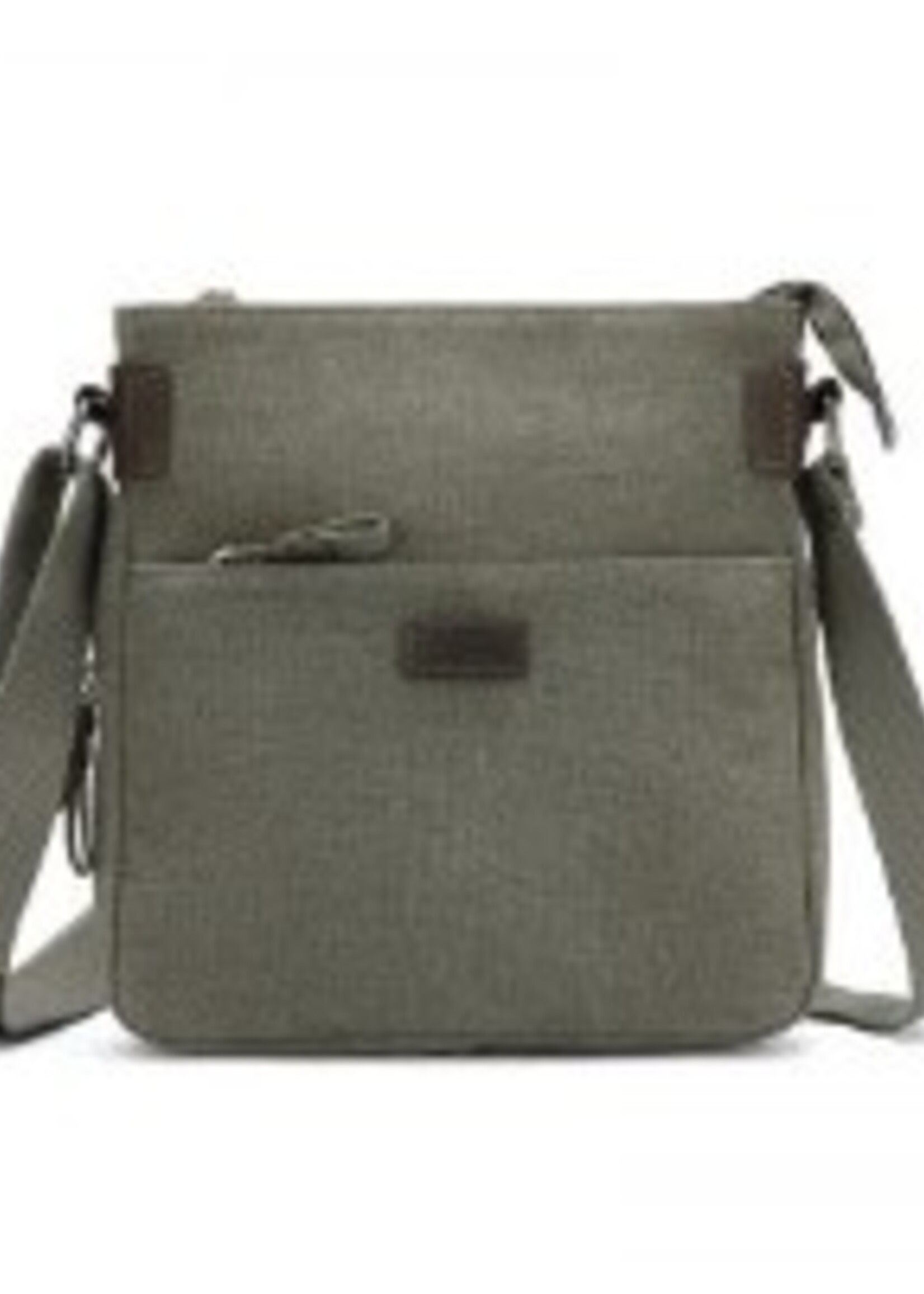 Da Van Canvas Small Crossbody with Leather Trim * SB 609 * Green