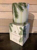 Thymes Fraser Fir Votive Candle * 2 oz * Frosted Plaid Design