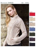 British & Irish Imports Shannon Short Side Zippered Cardigan * Cherry * Large