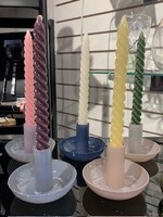 Abbott Twirl Decorative Tapers * 9.5" * S/2 * Pink