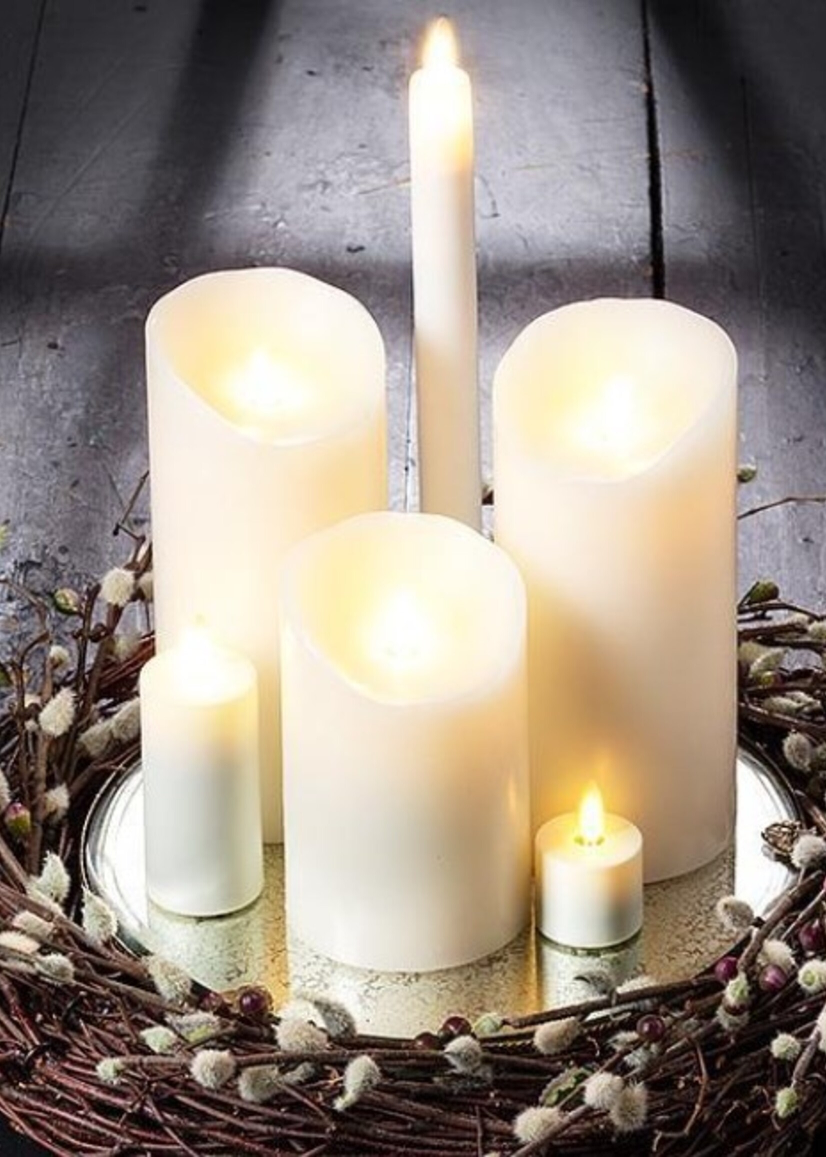 Abbott Reallite Flameless Candle * 3"x4.5" * Remote Enabled * White