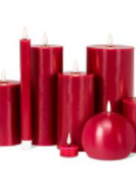 Abbott Flameless Candle * Luxlite * Red * 3"x5"