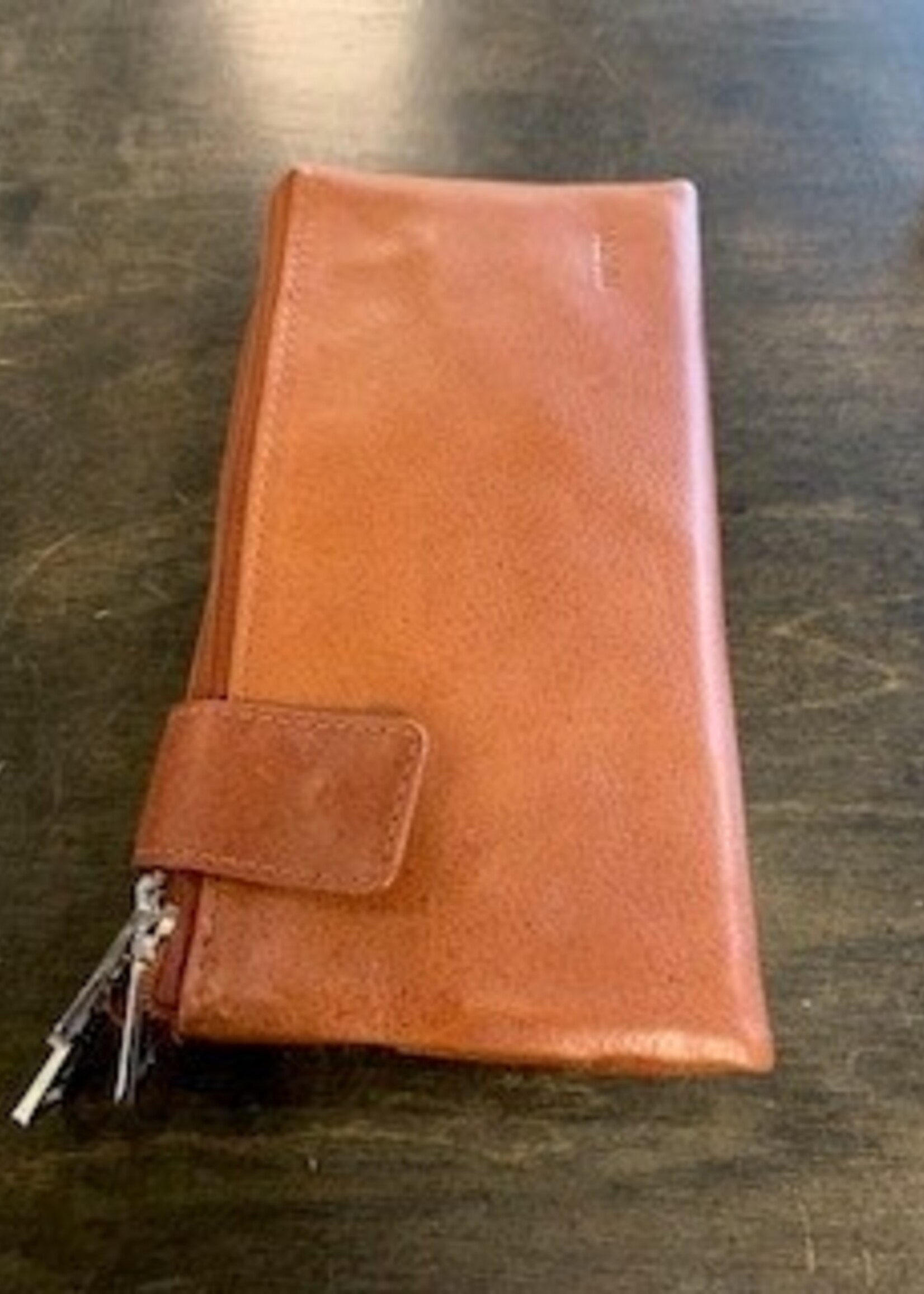 Nappa Evelyn Leather Wallet * Brandy