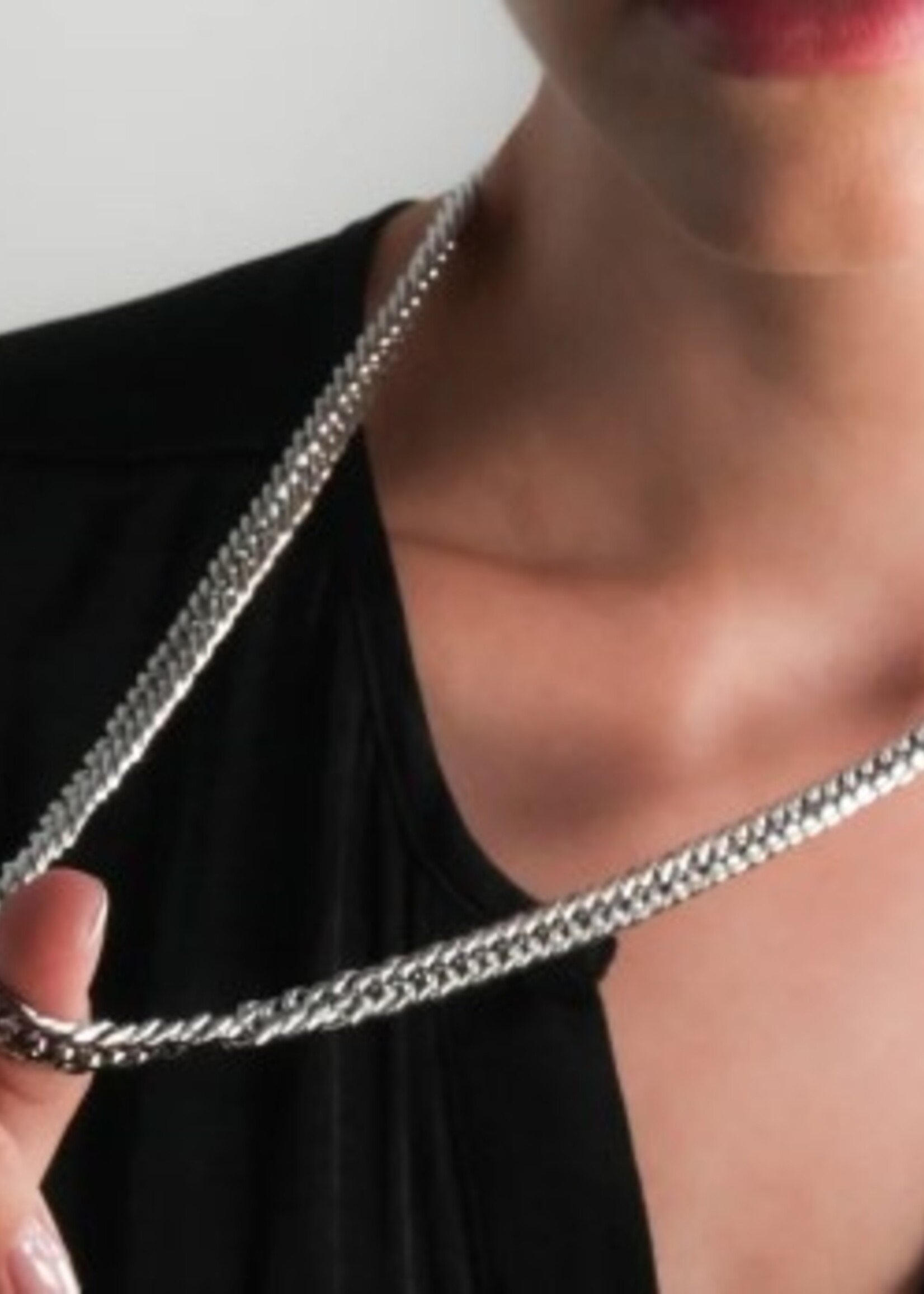 Hackney Nine/Dye Cast Abrafo 24" Chain * White Gold