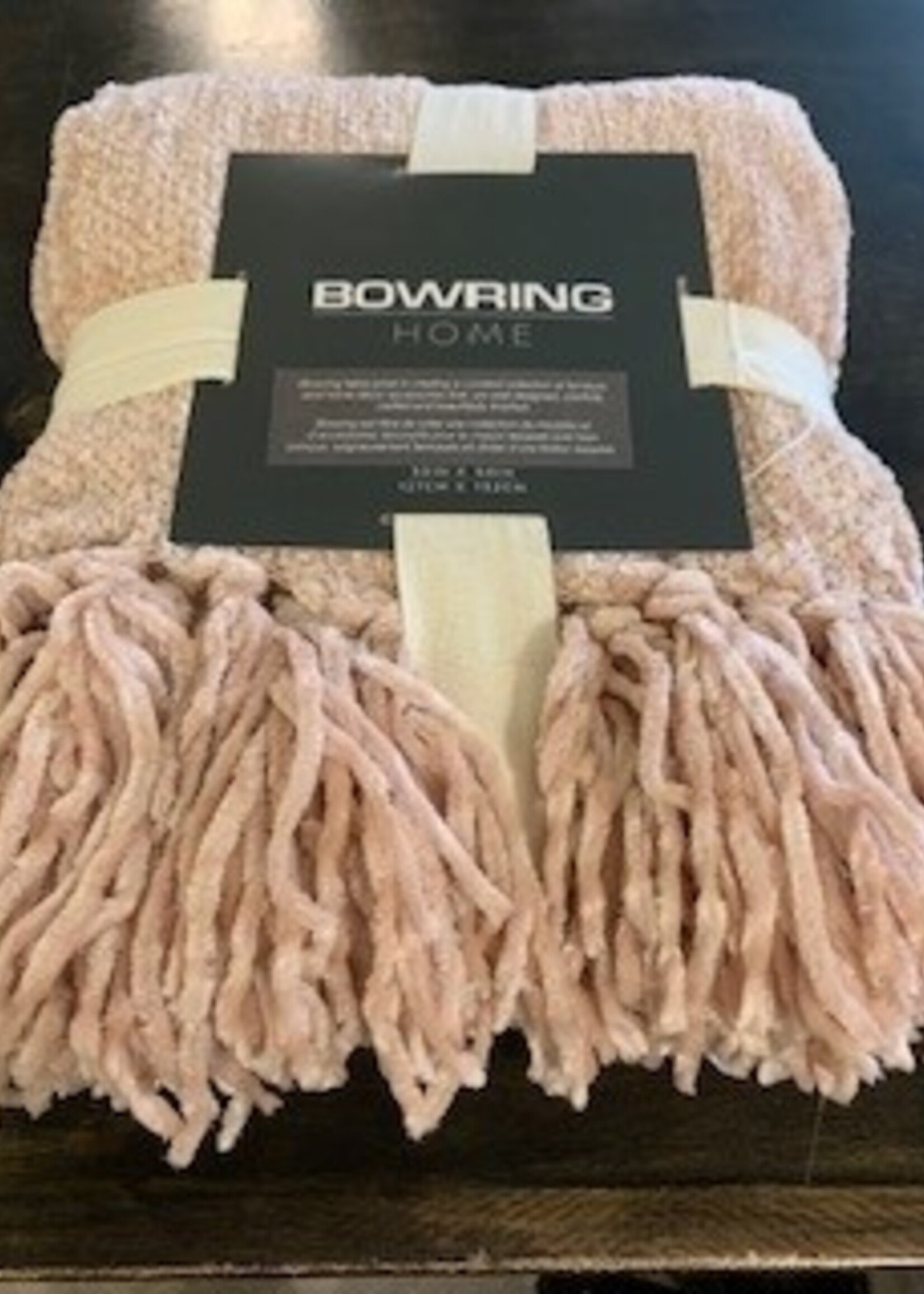 Bowring Darby Chenille Throw * 50" x 60" * Rosewood