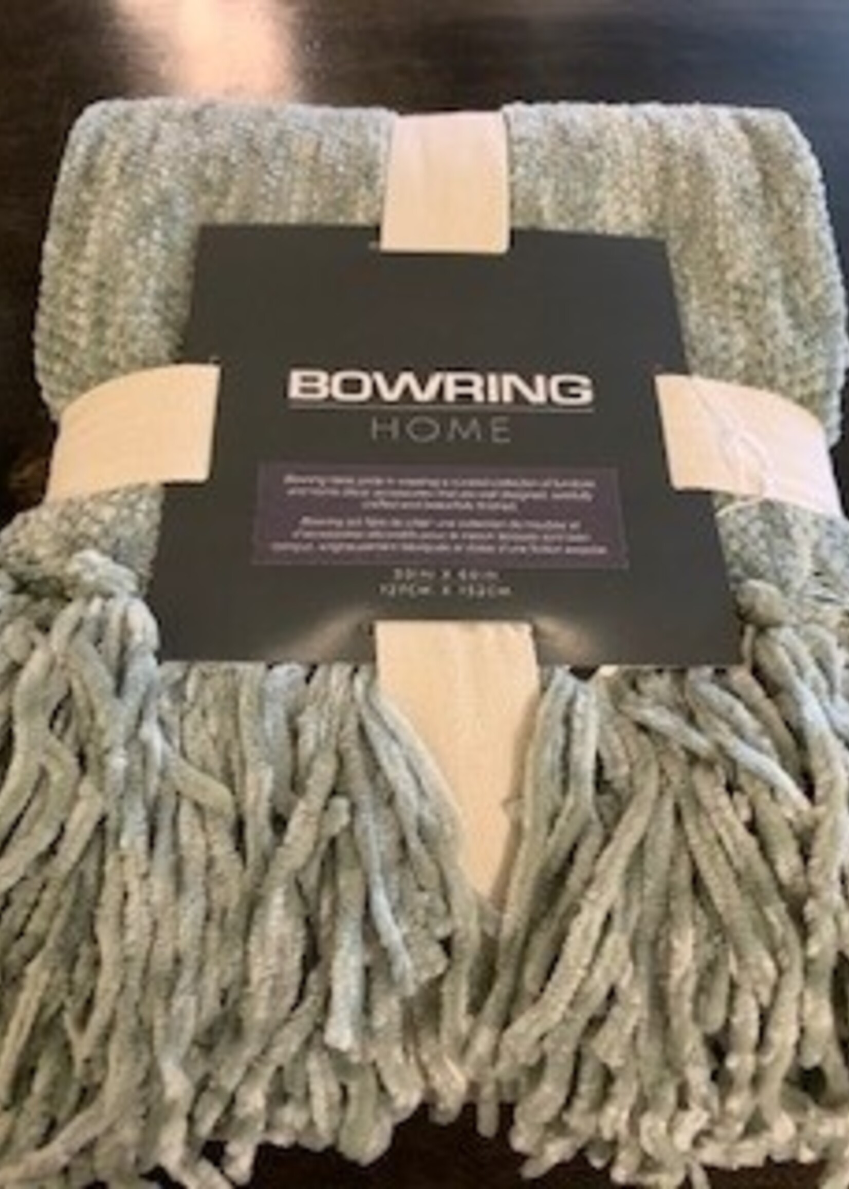 Bowring Darby Chenille Throw * 50" x 60" * Sage