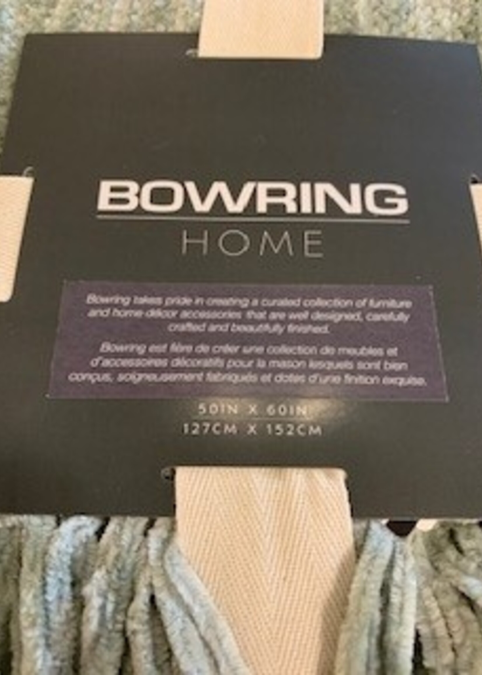 Bowring Darby Chenille Throw * 50" x 60" * Sage