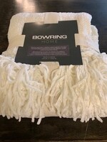 Bowring Darby Chenille Throw * 50" x 60" * Ivory