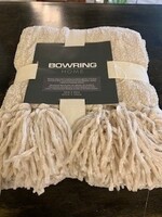 Bowring Darby Chenille Throw * 50" x 60" * Bisque