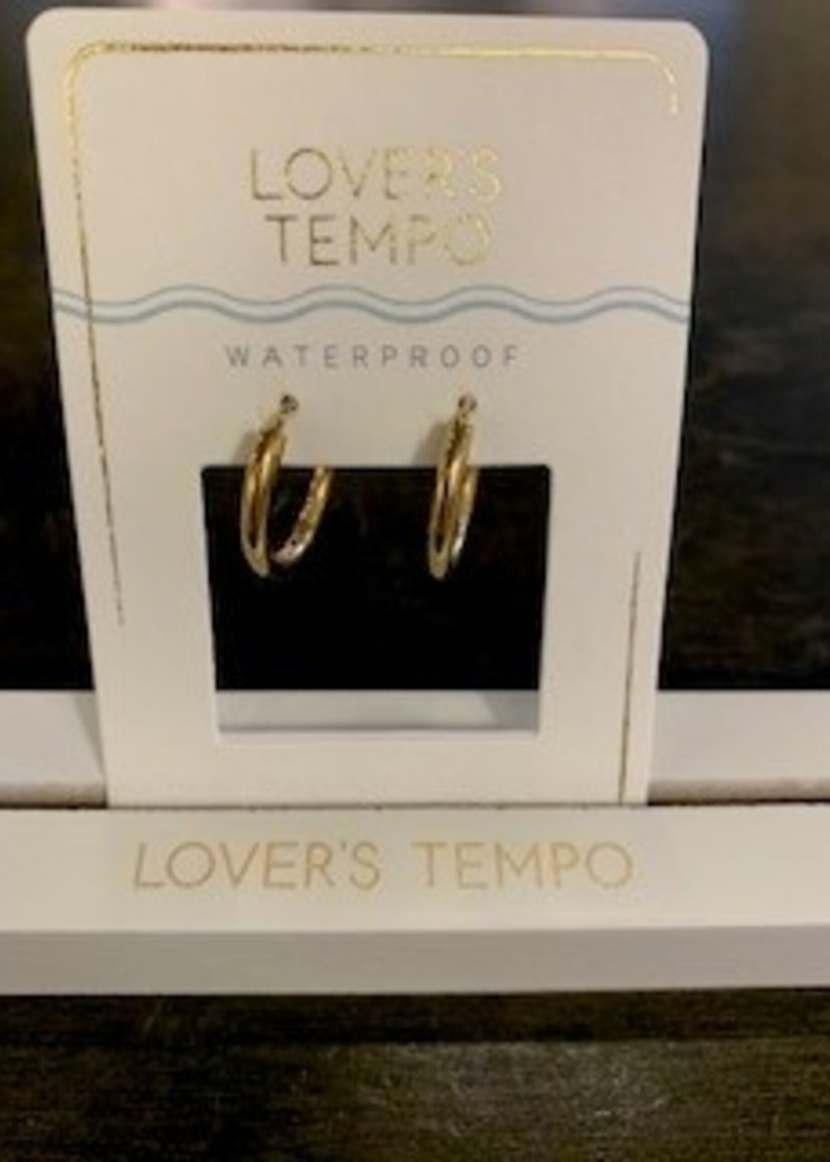 LOVERS TEMPO Tube 20mm Hoop Earrings * Gold
