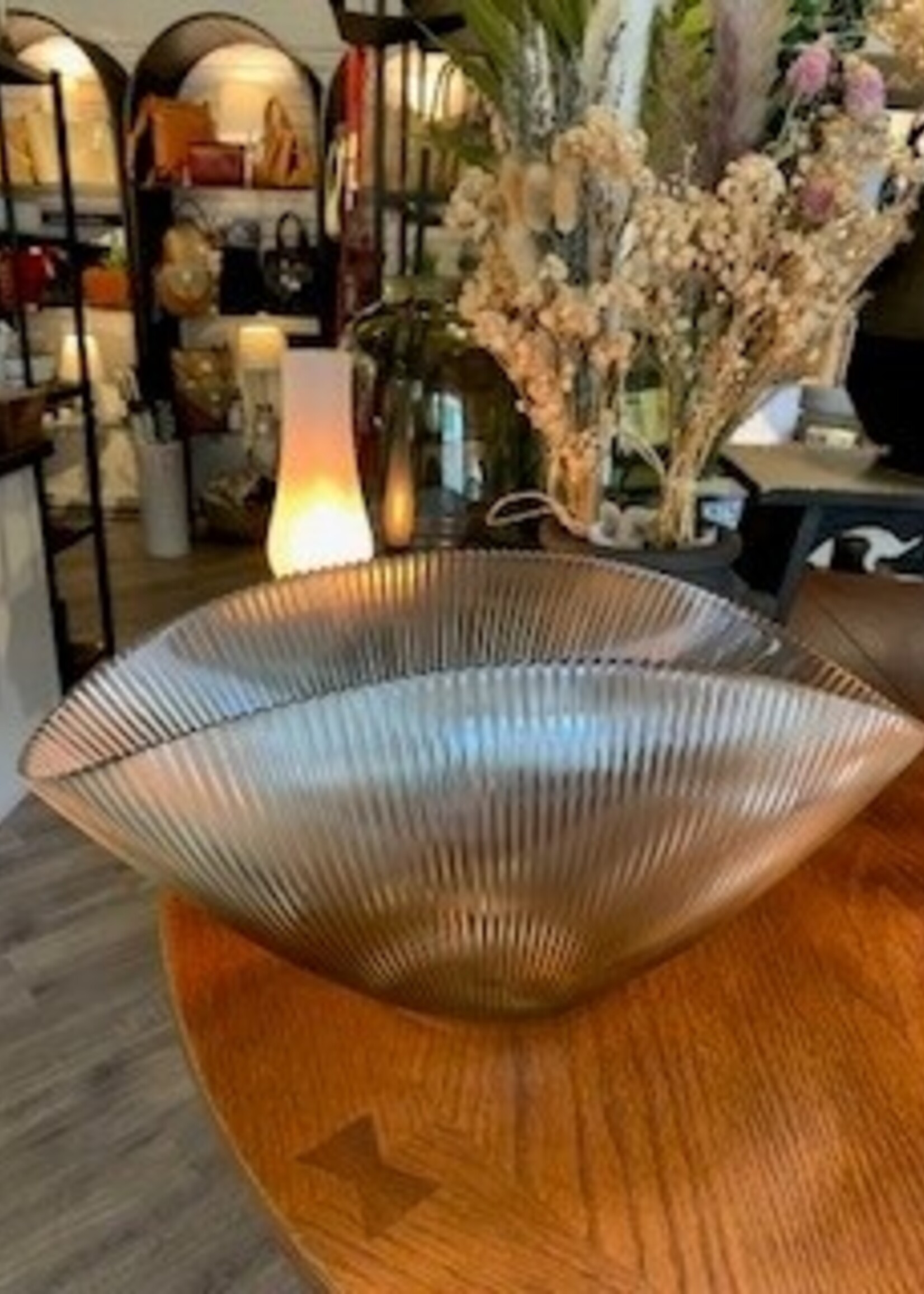 Bowring Radiance Oval Glass Bowl * 7" x 16" x 7"