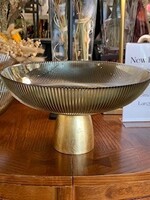 Bowring Avanti Footed Glass Bowl * 10"d * 5.5"h