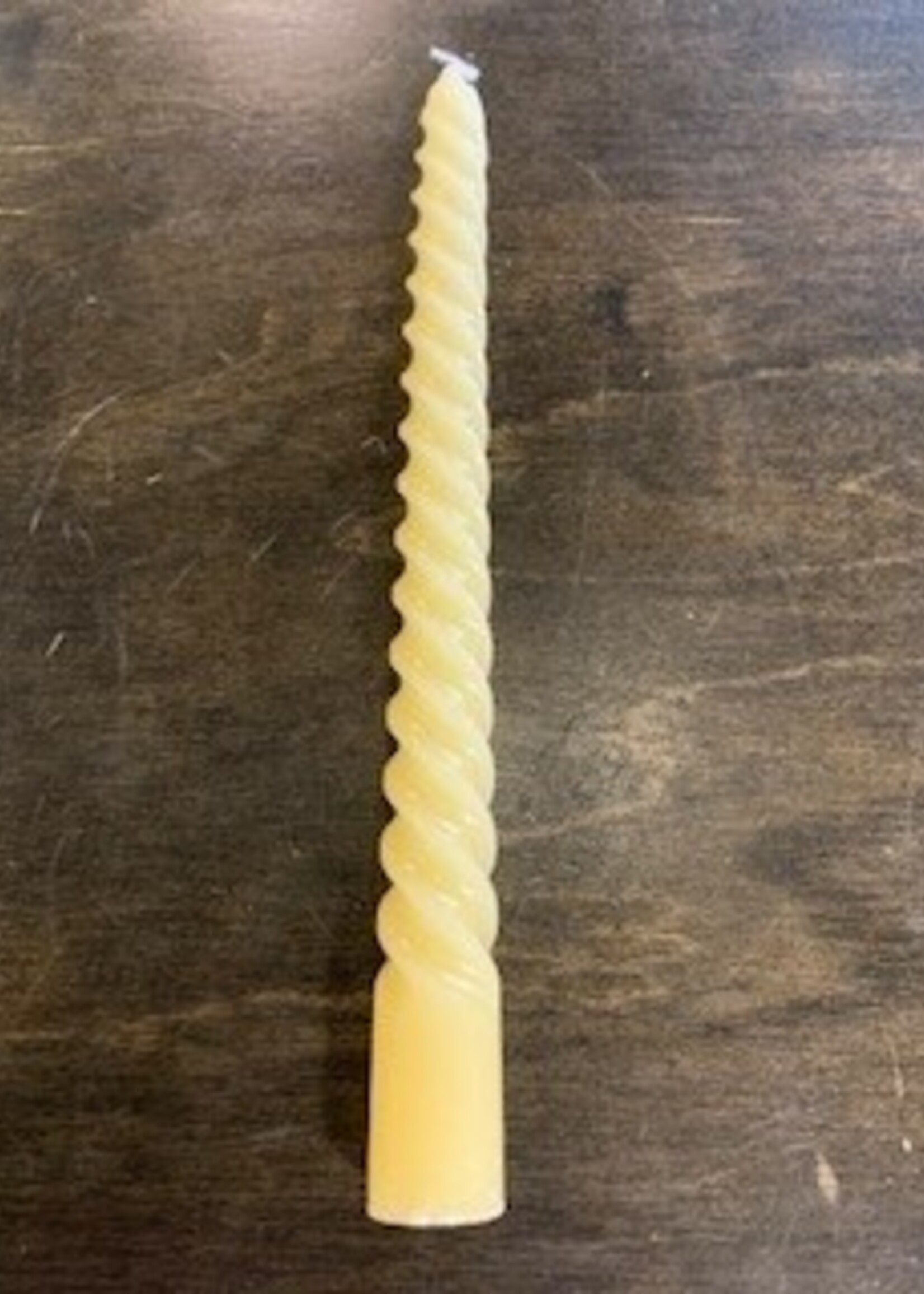 Abbott Twirl Decorative Tapers * 9.5" * S/2 * Yellow
