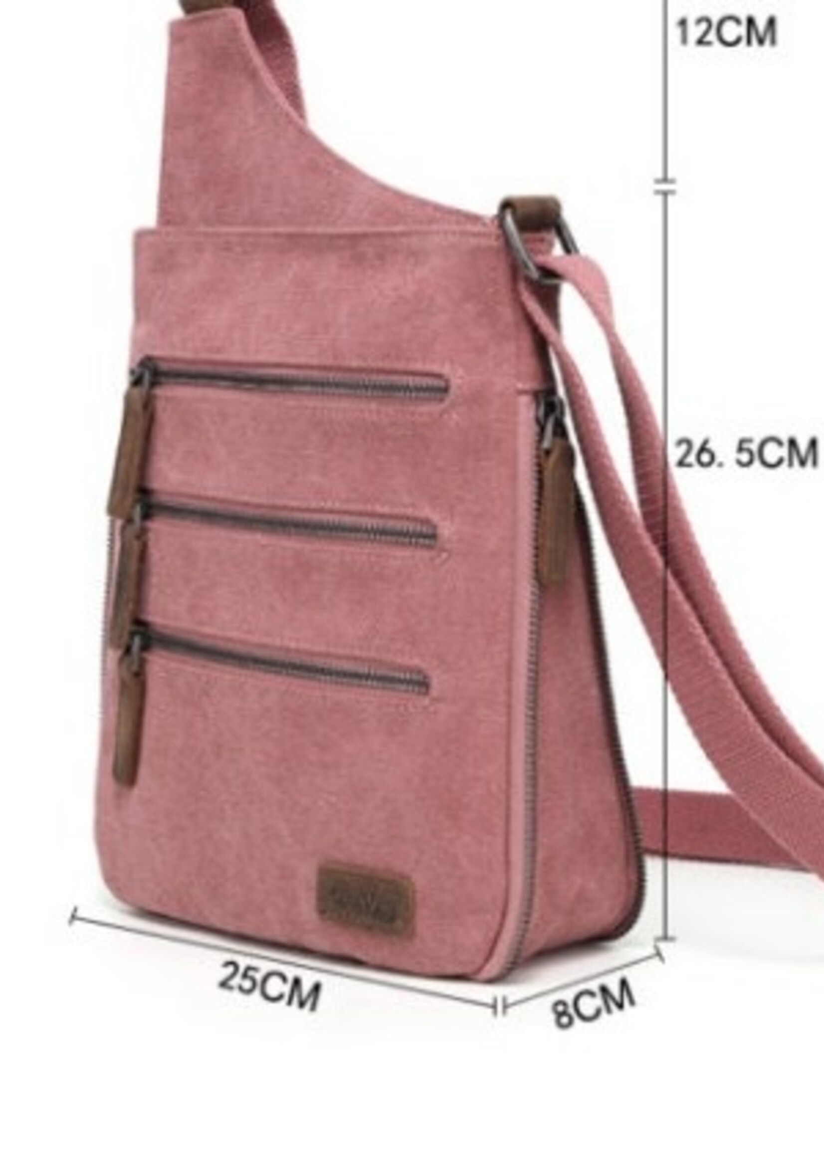 Da Van Canvas Crossbody Shoulder Bag * Davan SSB 550 * Black