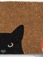 Abbott Peeking Cat Coir Doormat * 18" x 30"