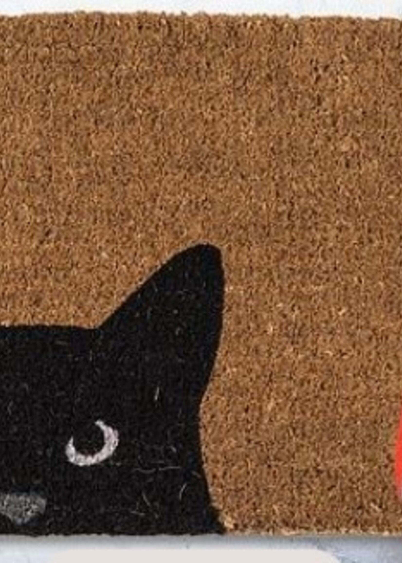 Abbott Peeking Cat Coir Doormat * 18" x 30"