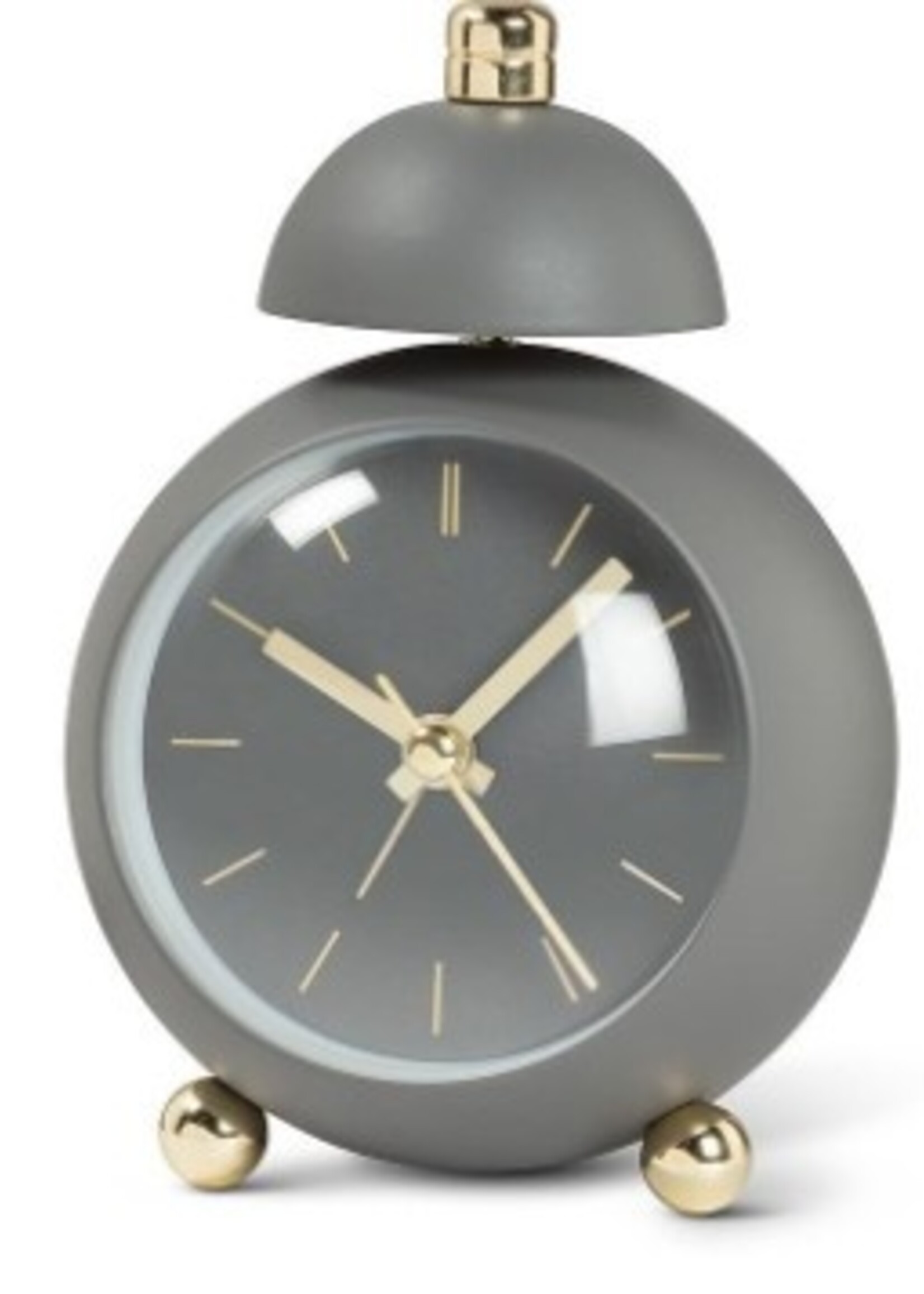 Abbott Ball Alarm Clock * 5"H * Grey & Gold