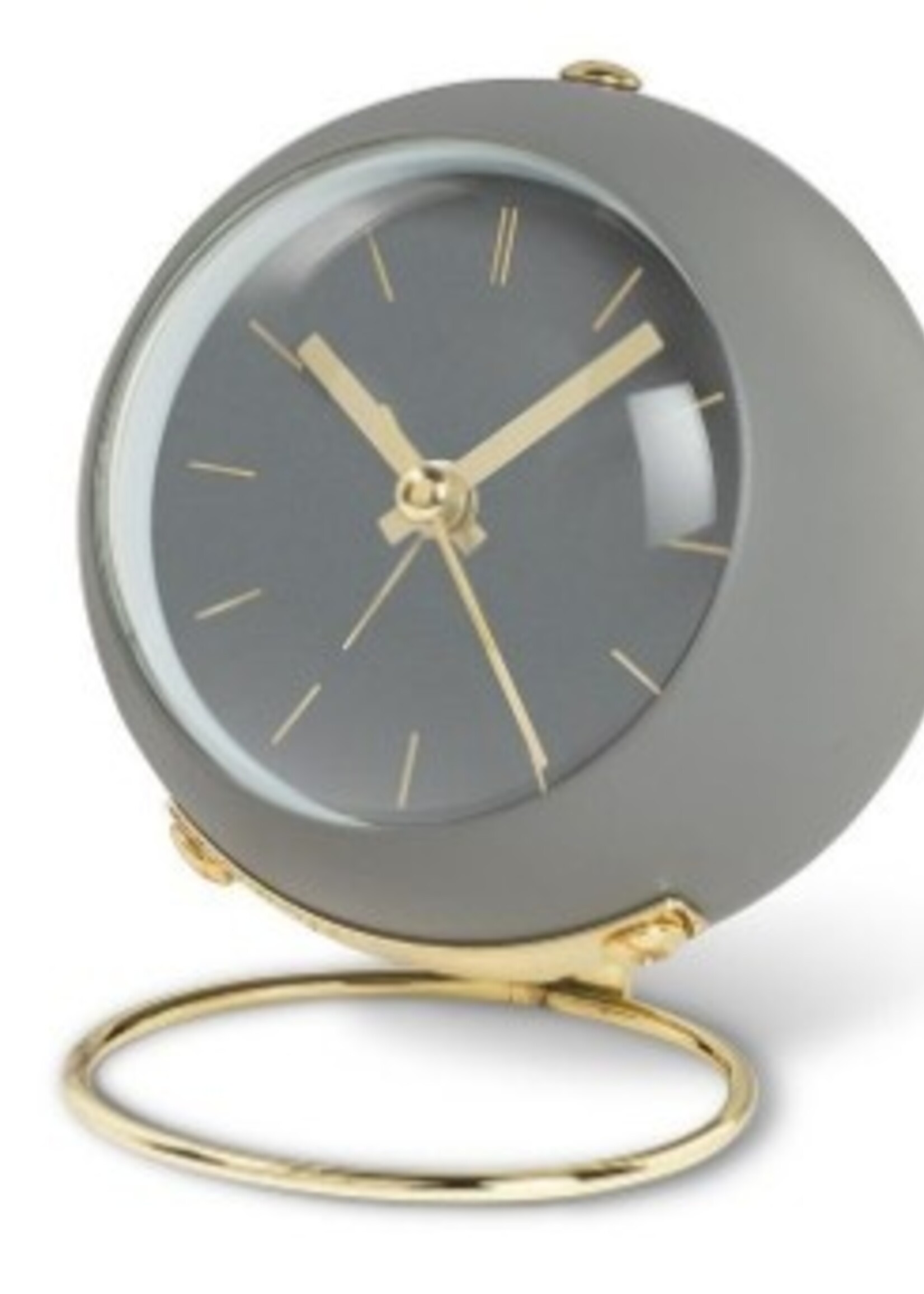 Abbott Ball Alarm Clock * 4" H * Grey & Gold