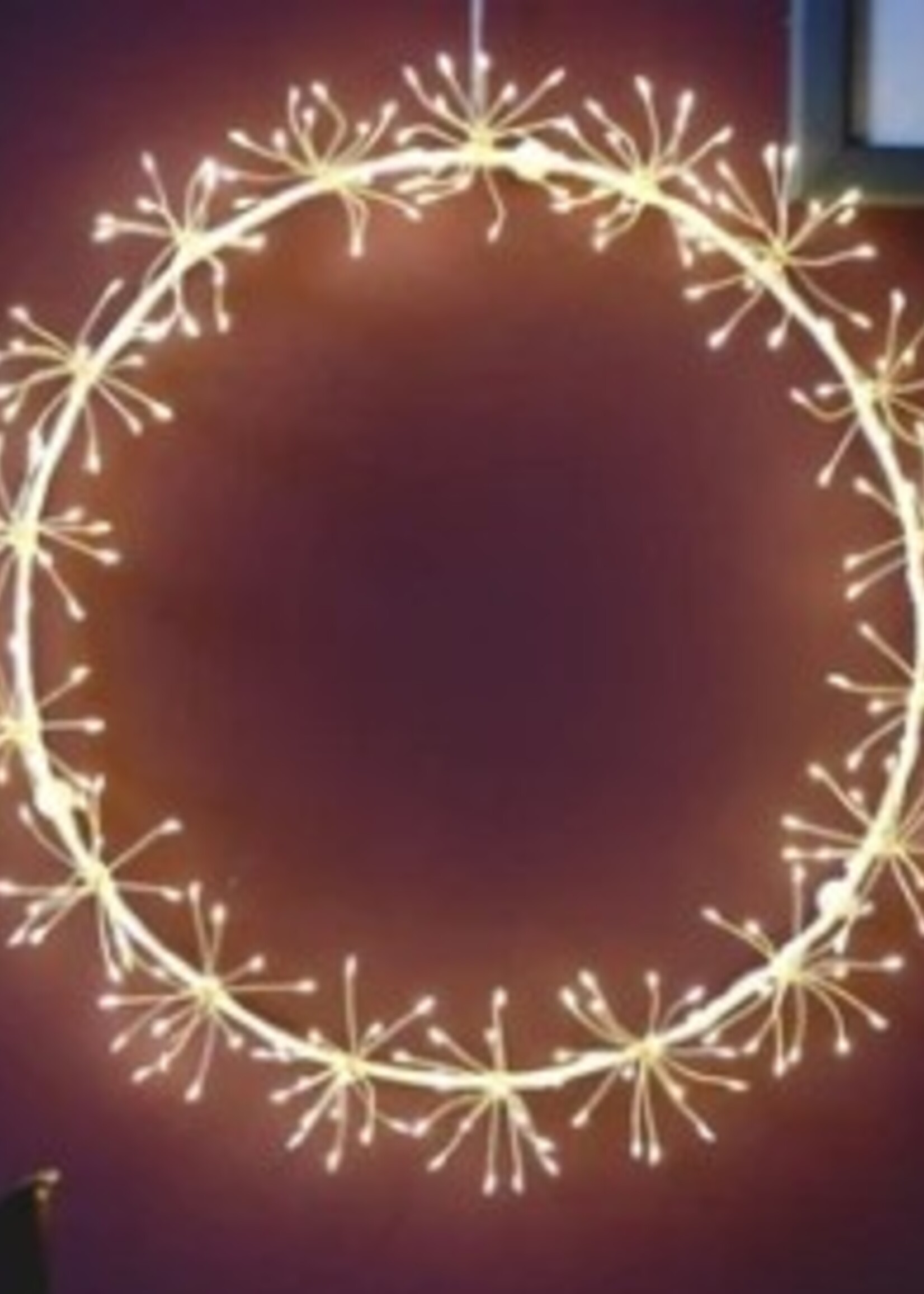 Lumina of London Starburst Wreath *14"D * Plug In * Indoor/Outdoor