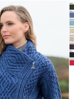 British & Irish Imports The Shannon Irish Wool Sweater * Marl Blue * Large