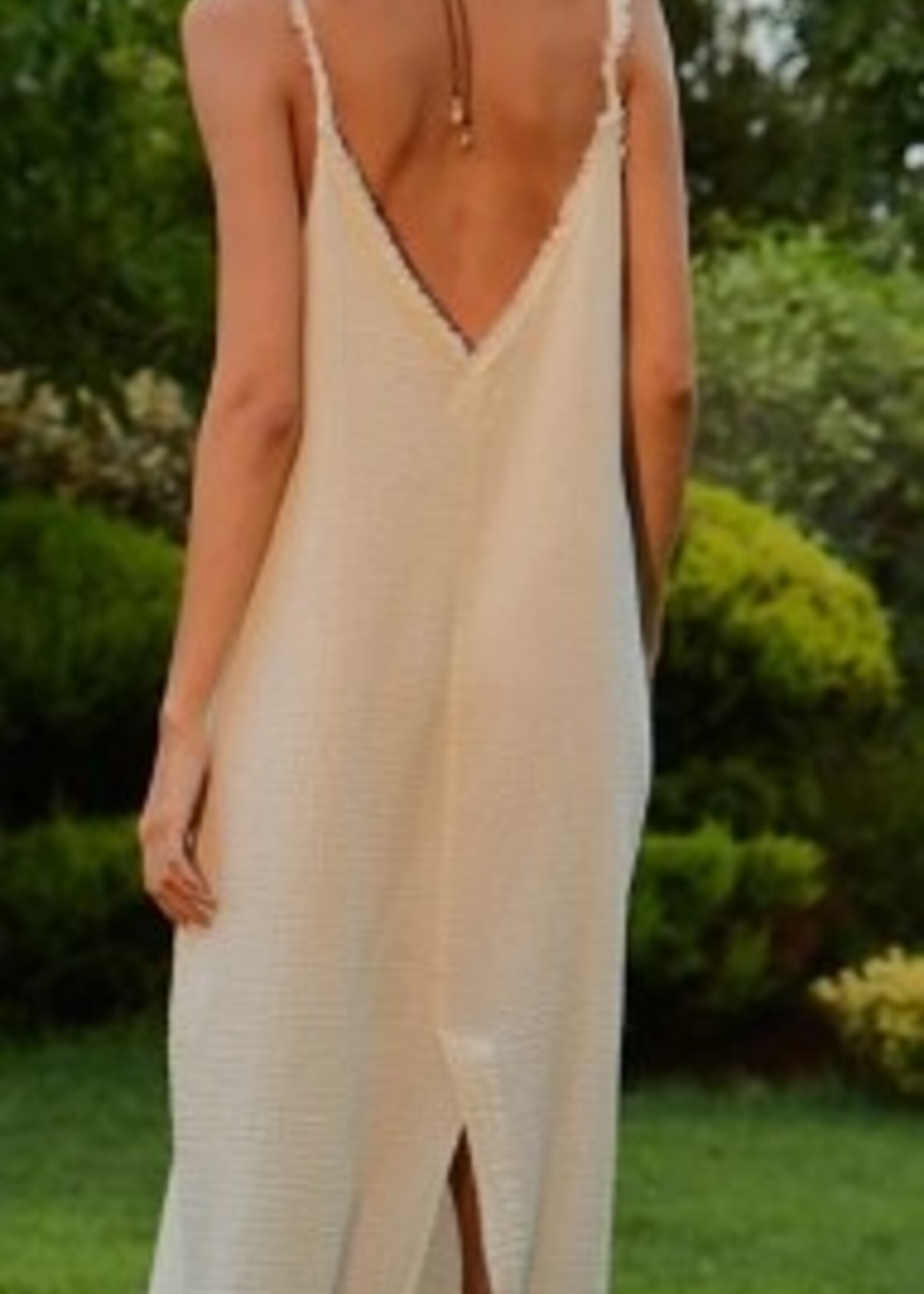Pokoloko Crinkle Strappy Top * One Size * Cream