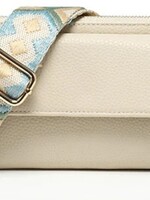 La Volta New York Small Crossbody Wallet w/Phone Pocket * Beige