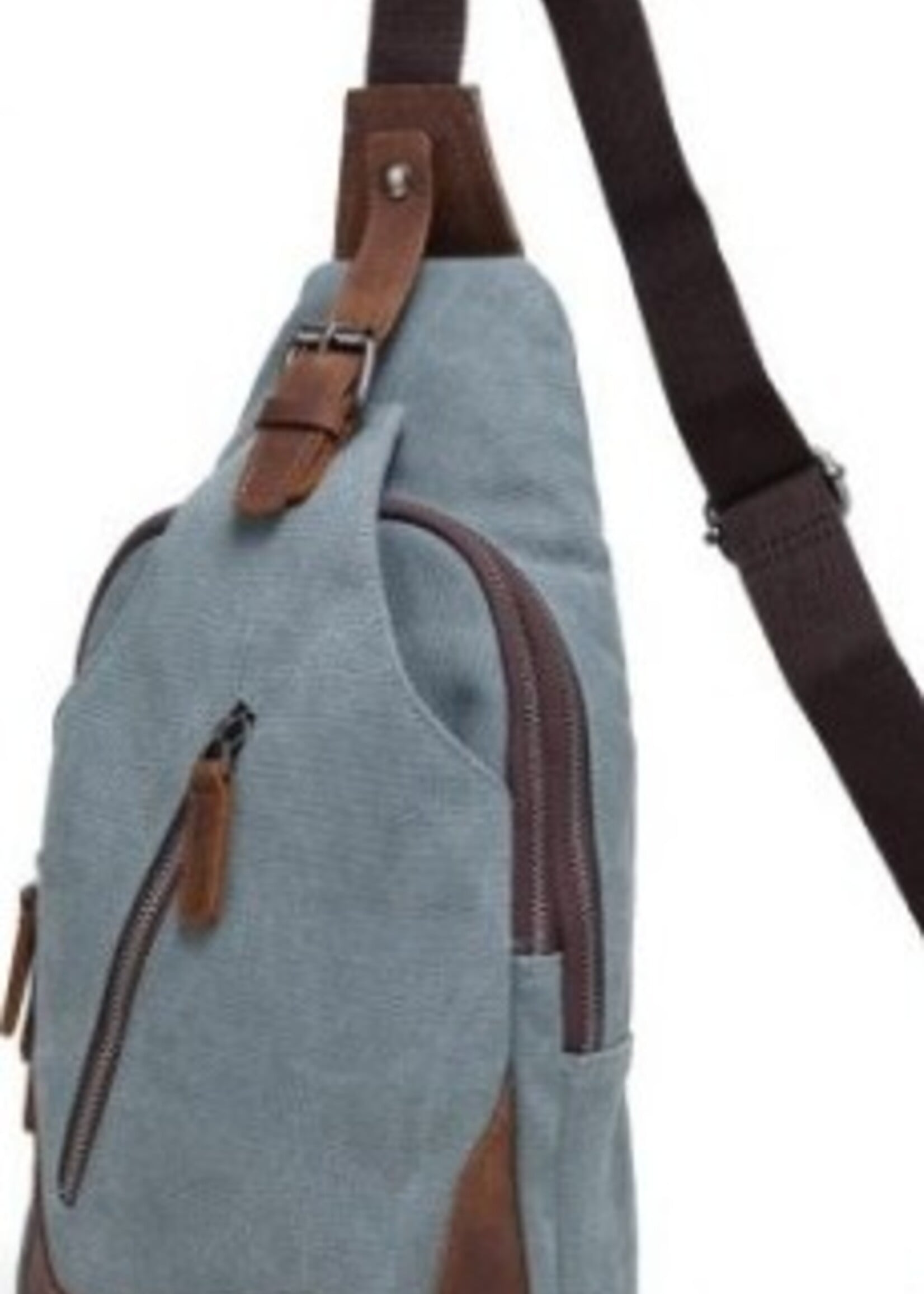Da Van Davan Design SLB 540 Water Repellent Canvas Sling Bag * Turquoise