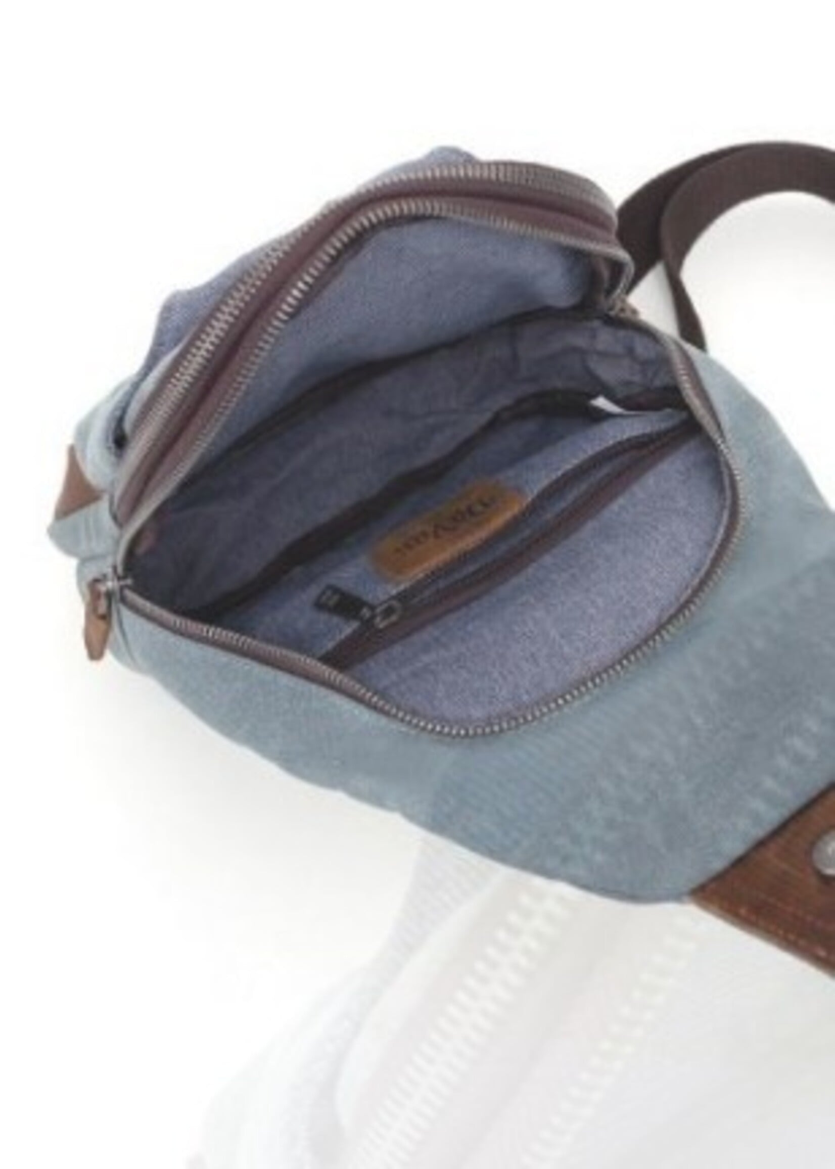 Da Van Davan Design SLB 540 Water Repellent Canvas Sling Bag * Turquoise