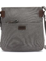 Da Van Canvas Small Crossbody with Leather Trim * SB 609* Grey