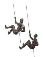 Torre & Tagus Climbing Men * Set of 2 * Antique Bronze