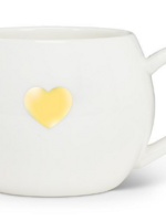 Indaba Gold Heart Mug * White