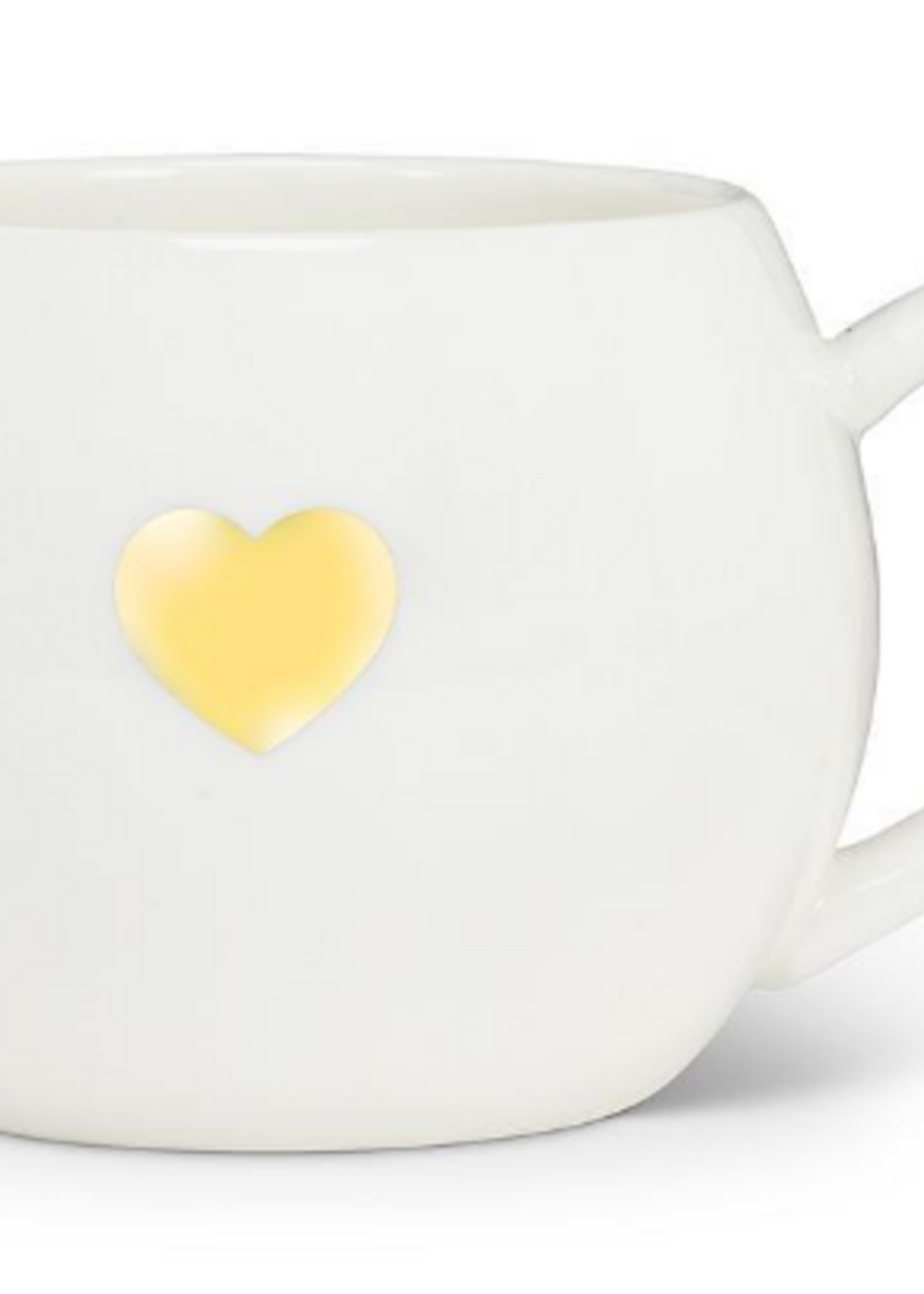 Indaba Gold Heart Mug * White