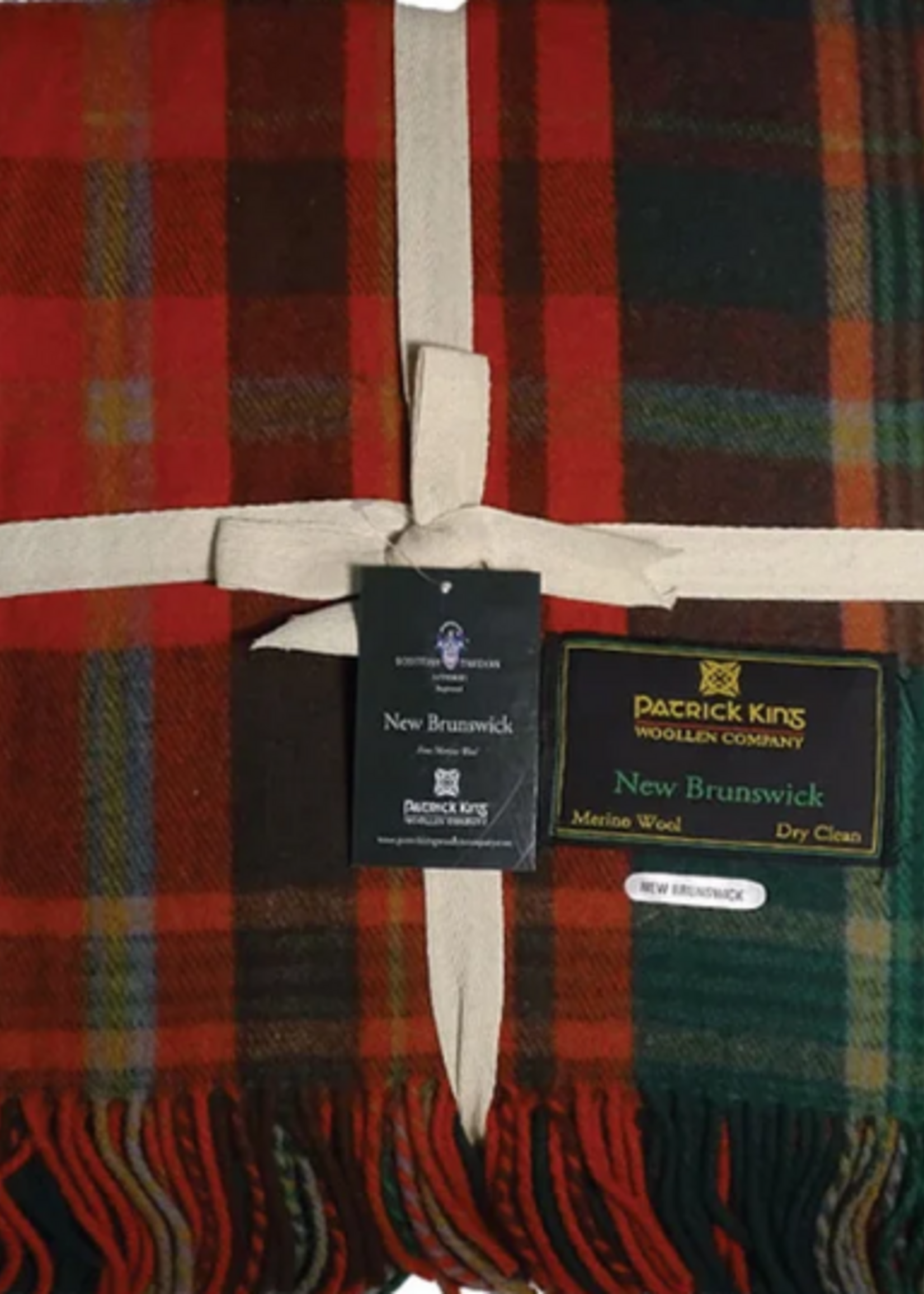 Patrick King Scottish Deluxe Wool Blanket * New Brunswick * 69" x 62"