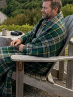 Patrick King Scottish Deluxe Wool Blanket * Cape Breton * 69"x62"