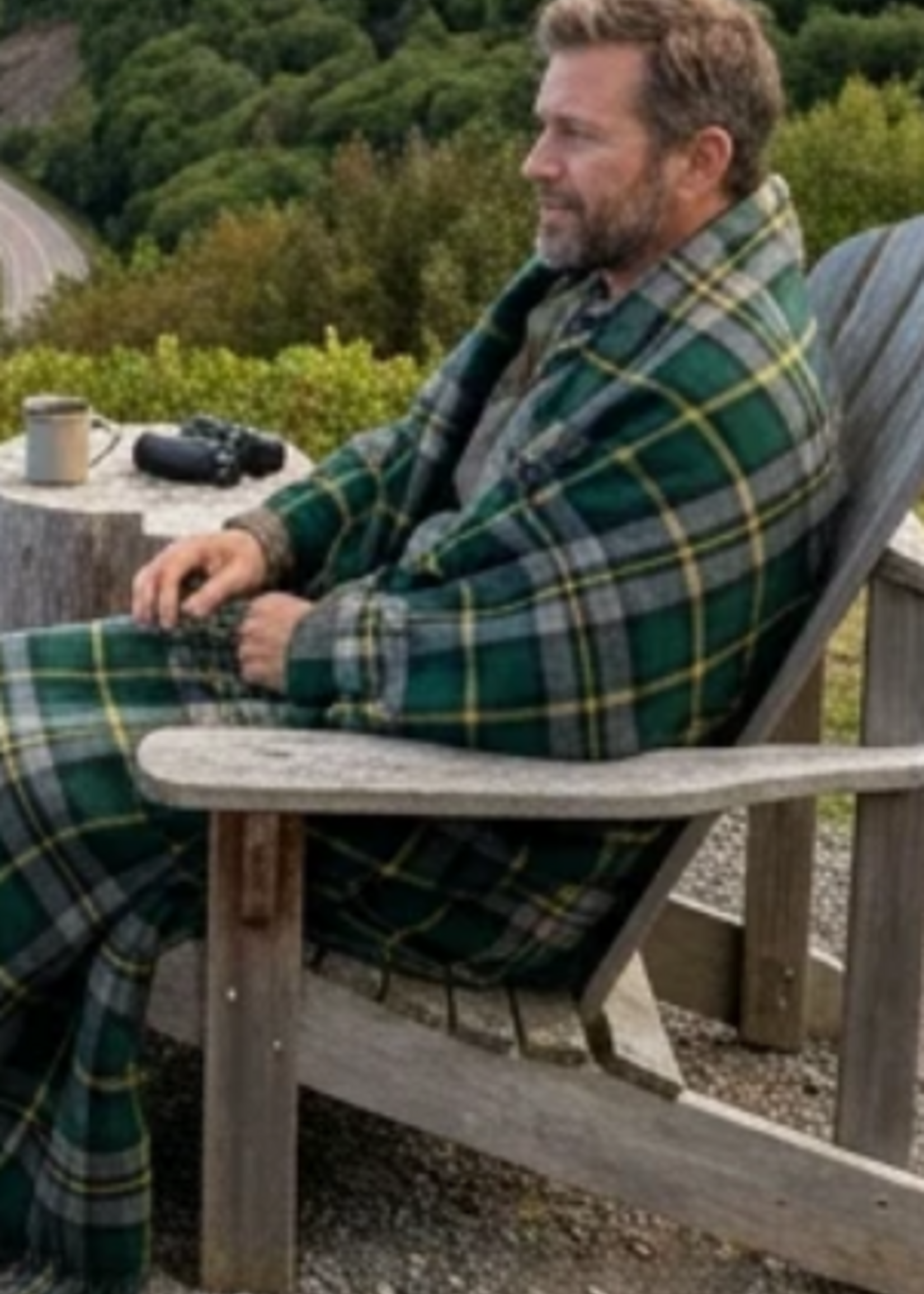 Patrick King Scottish Deluxe Wool Blanket * Cape Breton * 69"x62"